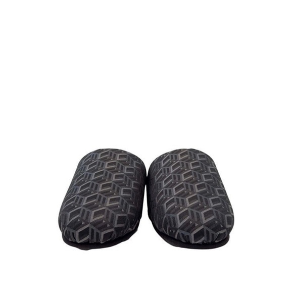 NIB Men’s MCM Monogram Black Visetos Room Slippers Sz 10 Style: MEX BSMM14 $290